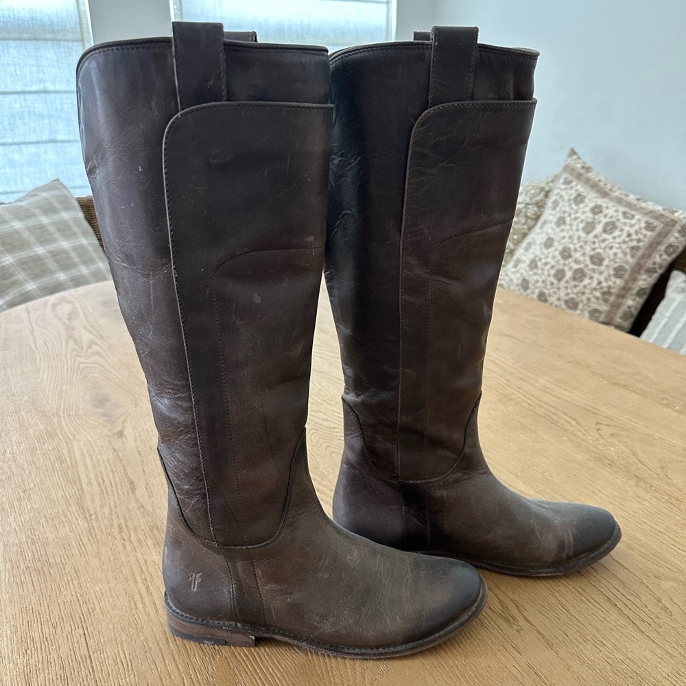 Frye Brown Leather Riding Boots 7.5